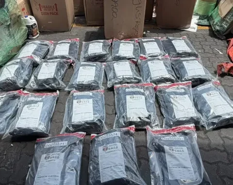 Ocupan 41 paquetes de marihuana en carga procedente de EE. UU.