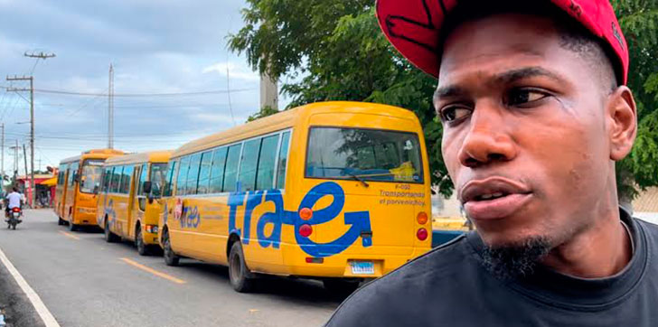 Detienen a conductor tras bloquear durante más de 25 minutos autobús del TRAE con 18 estudiantes