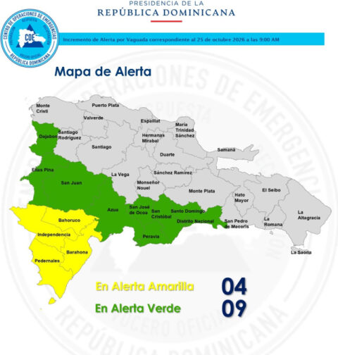 Elevan a 13 las provincias en alerta por vaguada: cuatro en amarillo y en verde