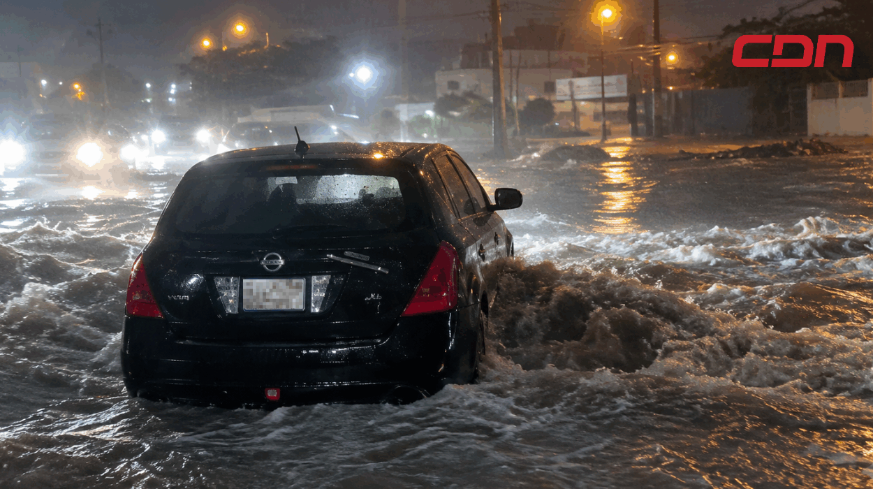 Lluvias provocan inundaciones momentáneas en localidades del Cibao