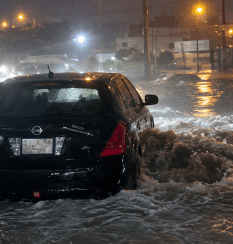 Lluvias provocan inundaciones momentáneas en localidades del Cibao