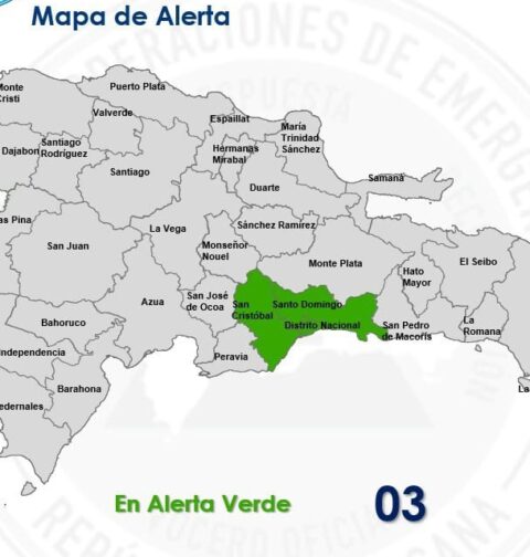 El COE mantiene en alerta verde al Gran Santo Domingo y San Cristóbal ante posibles inundaciones
